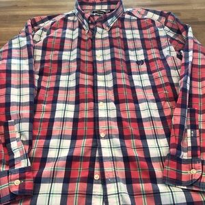 Chap’s Men’s Plaid Button Shirt Size 2 XL
